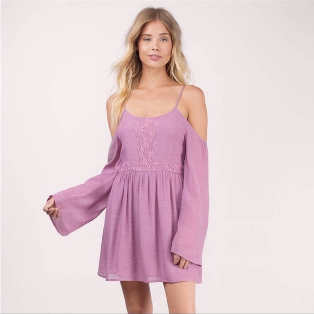 Tobi Cold Shoulder Boho Floral Dress